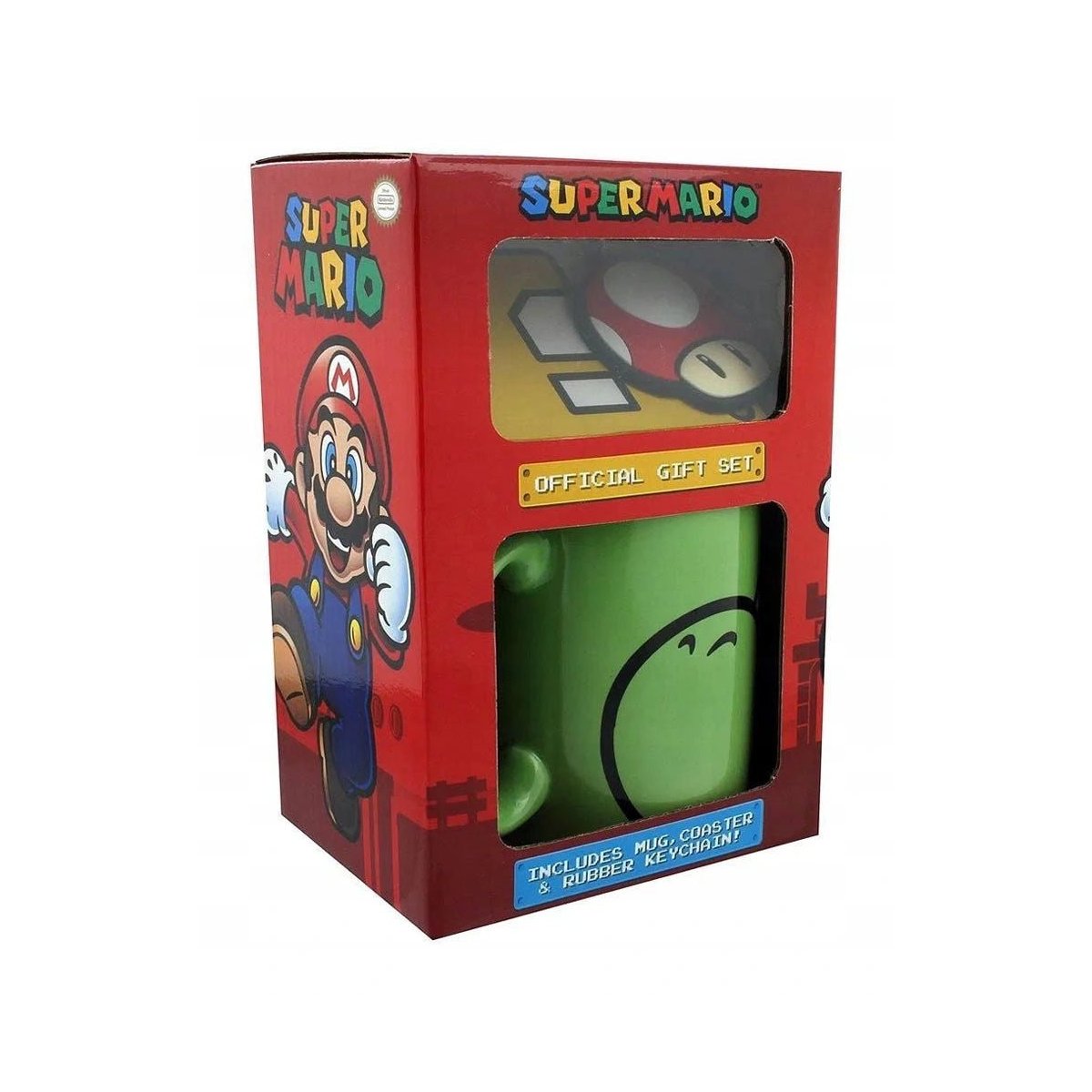Super Mario Zestaw Prezentowy - Kubek Podkładka Brelok