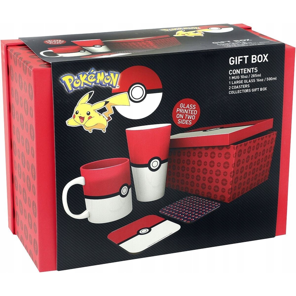 Zestaw prezentowy Pokemon - Szklanka, Kubek, Podstawka
