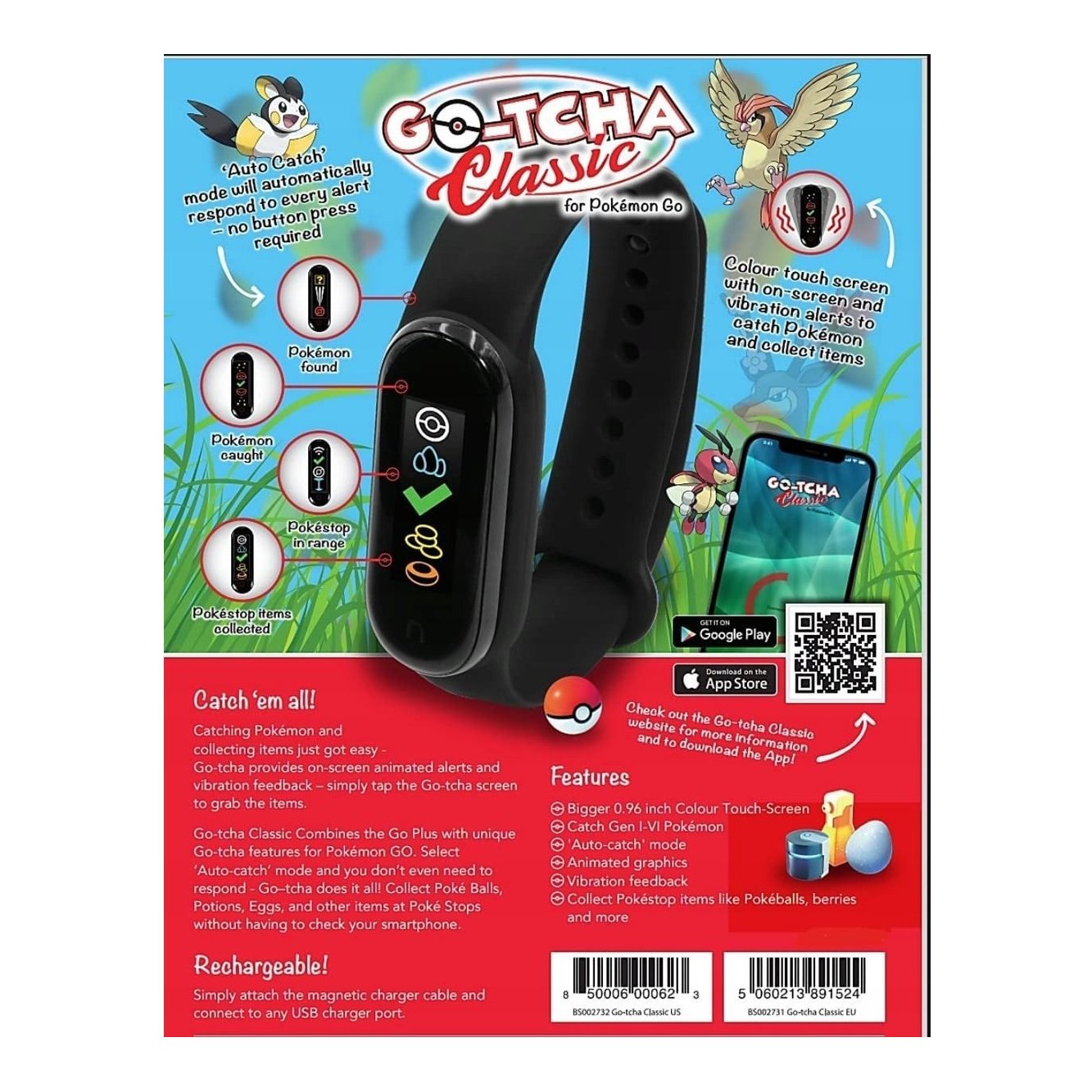 Opaska Go-tcha Classic do Pokemon GO