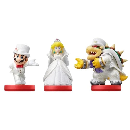 Figurki Amiibo - Mario, Peach & Bowser Wedding 3-Pack - Super Mario Odyssey