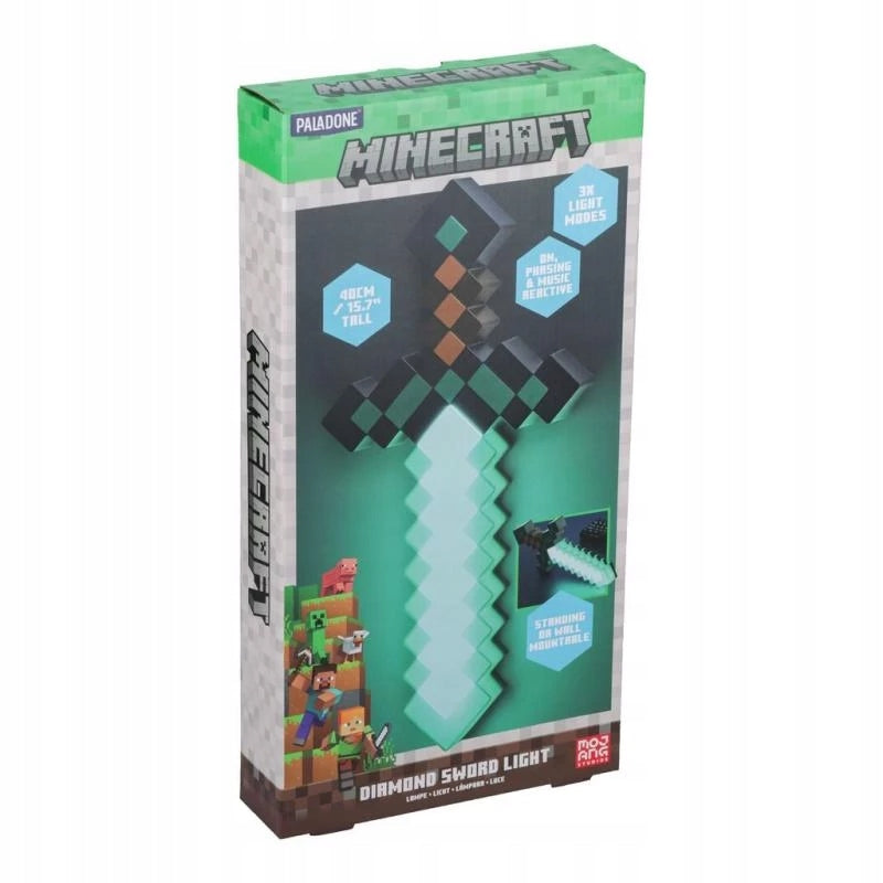 Lampka Minecraft Diamentowy Miecz Paladone — opakowanie