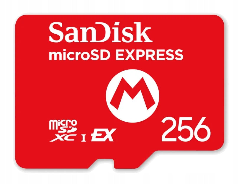 SanDisk microSD Express 256 GB - detal karty pamięci