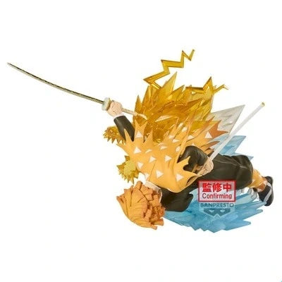 Figurka Zenitsu Agatsuma z Demon Slayer – widok z przodu