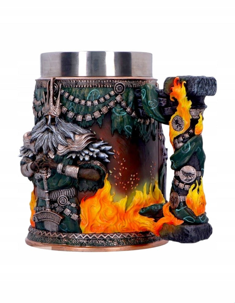 Kufel Dark Souls Gwyn — żywiczna obudowa i płomienie
