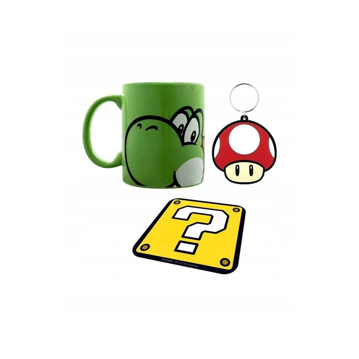 Super Mario Zestaw Prezentowy - Kubek Podkładka Brelok
